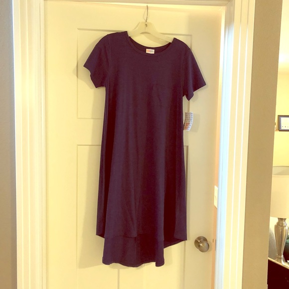 LuLaRoe Dresses & Skirts - Lularoe Navy/Dark Purple Carly Dress NWT